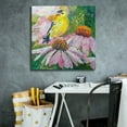 thumbnail image 5 of Epic Graffiti 'Finch on Coneflowers' by St. Hilaire Elizabeth, Canvas Wall Art, 26"x26", 5 of 8