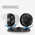 thumbnail image 4 of Dual Head Car Fan, Portable Dual Head Car Fan 12V  for Dashboard, 4 of 7