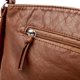 thumbnail image 5 of Bolso de mensajero de mujer de PU suave sólido Bolso de hombro con múltiples bolsillos (marrón), 5 of 9