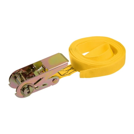 

Uxcell 3 Meters x 25mm up to 250Kg Ratchet Tie Down Strap Yellow