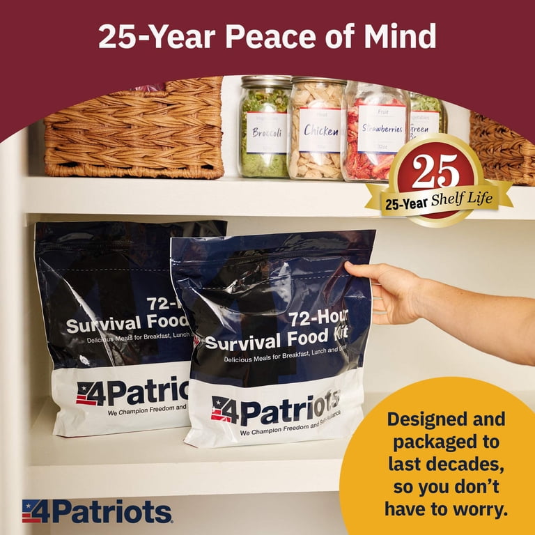 4Patriots, Emergency Food Supply, 72-Hour Survival Kit, 16