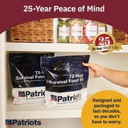4Patriots Emergency Food Supply - 72-Hour Survival Kit - Freeze Dried Food - 25-Year Shelf Life - 16 Servings