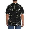 thumbnail image 3 of Pofeuu Spiders On The Web Print Mens Casual Short Sleeve Shirts Beach Summer Spread Collar Pocket Tops Men's Casual Short-sleeved Shirt-4X-Large, 3 of 5