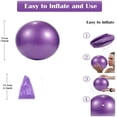 thumbnail image 4 of Pelota de yoga, pelota de pilates de 25 cm, pelota de fitness pequeña, pelota de fitness, pelota de yoga, pelota de ejercicio de yoga, utilizada para fitness, rehabilitación, entrenamiento de espalda MFZFUKR WL-00781-2, 4 of 8