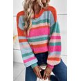 thumbnail image 3 of Ushdele Chic Striped Sweater: Drop Shoulder, Puff Sleeves – Instant Style!, 3 of 8