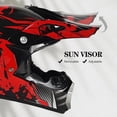 thumbnail image 2 of Casco de motocross TTMiku Youth Kids Red Camo XL con conjunto de gafas, 2 of 6