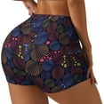 thumbnail image 2 of Sigee Colorful Shells Print Women's High Waist Workout Shorts - Squat Proof, Tummy Control, Yoga and Gym Activewear-XX-Large, 2 of 9