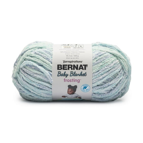 Bernat® Baby Blanket Frosting™ #6 Super Bulky Polyester Yarn, 10.5oz/300g 220 Yards