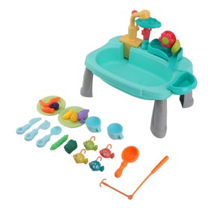 Playing Electronic Dishwasher Toys Swivel Tap Automatic Water Circulation Educational Kitchen Sink Play Toys With Removable Table Legs For Kids Toddlers