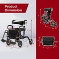 thumbnail image 3 of Costway Déambulateur à Roulettes avec Siège, Déambulateur Pliant avec Roues de 8 Pouces, Supporte jusqu'à 350 Lb, 3 of 10