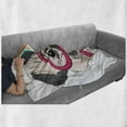thumbnail image 6 of Pug Soft Flannel Fleece Throw Blanket, Dog with Heart Shaped Glasses and Dotted Bow Tie I Love Pugs Drawing, Cozy Plush for Indoor and Outdoor Use, 70" x 90", Pink Grey White, by Ambesonne, 6 of 6