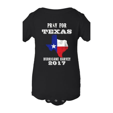 

Pray for Texas Map Hurricane Harvey Survivor 2017 DT Infant Baby Rib Bodysuit