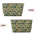 thumbnail image 2 of Picia Pineapples Palm Leaves Printed Leather Travel Toiletry Bag,Cosmetic Organizer, Makeup Travel Bag, Durable Travel Pouch, Compact Toiletry Bag, Travel Accessories, 2 of 6