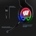 thumbnail image 2 of Wisconsin Badgers Logo Wireless Bluetooth Gaming Headphones & Stand, 2 of 2