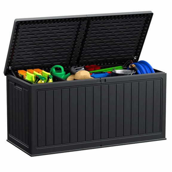 Vineego 260 Gallon Deck Box, Outdoor Resin Storage Box, with Large Storage Capacity, for Patio