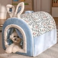 thumbnail image 2 of Pet Dog Bed Cozy Cat Mat Removable Washable Pet Cat Dog House Nest Warm Winter Deep Sleep Tent For Small Medium Large Pet Dogs ShopWise Round, 2 of 10