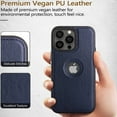 thumbnail image 3 of for iPhone 14 Leather Case, Slim Luxury PU Non-Slip Shockproof Protective Cover Phone Cases for iPhone 14, 3 of 8