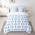 thumbnail image 2 of Homewish Blue Bow Nutcracker 7 Pieces Bedding Comforter Set for Kids Children Teens,Happy Xmas Full Bedding Set Lightweight,Merry Christmas Fitted Sheet Flat Sheet,Breathable Home Decor,Reversible, 2 of 8