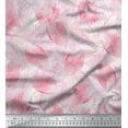 thumbnail image 3 of oneOone Cotton Cambric Peach Fabric Leaves & Flower Panel Craft Projects Decor Fabric Printed By The Yard 56 Inch Wide, 3 of 3