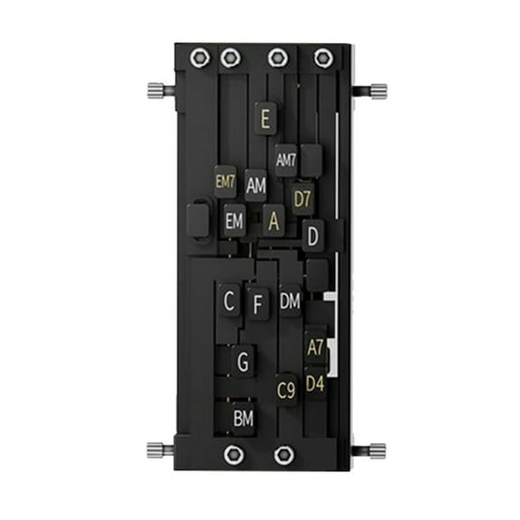 Coustic Guitar Aid Tool Beginner Trainer Practice Tool Guitar Auxiliary Artifact Guitar Teaching Aid for Beginners,1x Guitar Aid Chords,Black