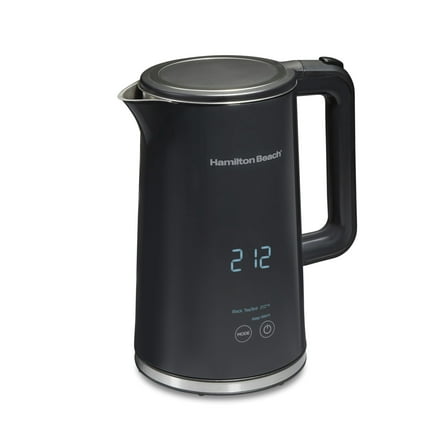 Hamilton Beach Cool-Touch Digital Electric Kettle, Tea & Water Kettle, 1.7L, Black