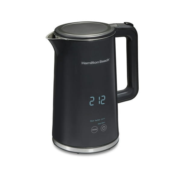 Hamilton Beach Cool-Touch Digital Electric Kettle, Tea & Water Kettle, 1.7L, Black
