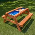 thumbnail image 4 of Sportspower Wooden Picnic Table with Sand Play and Water Play and Umbrella Hole (No Umbrella), 4 of 15