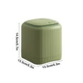thumbnail image 3 of Ke1Clo Push Button Desktop Trash Can 5.7 Inch, Small Wastebasket with Lid for Bedside Table Office, Multipurpose Recycle Bin for Bathroom Kitchen, 3 of 6