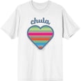 thumbnail image 3 of Chula Mexican Woven Heart Sarape Adult White Crew Neck Short Sleeve Tee-Small, 3 of 4