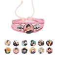 thumbnail image 2 of ¡Anime voleibol Manga Haikyuu! Hinata-pulsera Syouyou de cuero tejido para Fans, brazalete con varias fotos de dibujos animados, regalo al por mayor, 2 of 5