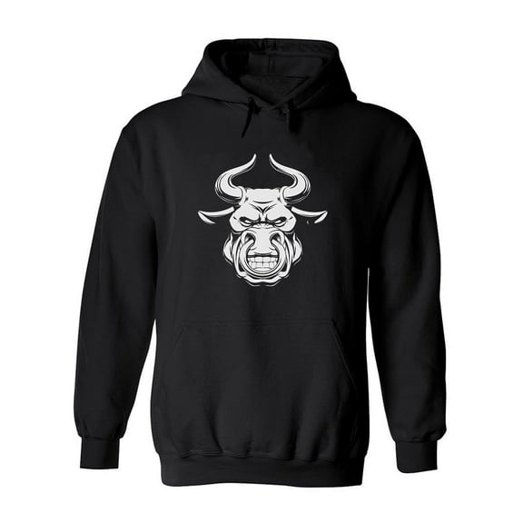 Ferocious Bull. Hoodie Men -Image by Shutterstock, Male Small