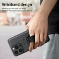 thumbnail image 2 of Designed for iPhone 16 Pro Max Case Magnetic, [Support Wireless Charging] Rugged Cover with Wristband Anti-Drop Finger Strap Heavy Duty Shockproof Phone Case for iPhone 16 Pro Max, Black, 2 of 9