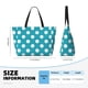 thumbnail image 4 of Easygdp Sky Blue And White Polka Dot Bolsa de Viaje de Playa de Gran Capacidad, Bolsa Tote Perfecta para la Playa, Escapadas de Fin de Semana y Viajes, 4 of 7