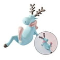 thumbnail image 3 of Reindeer Figurine Deer Statue Nordic Style Resin Animal Sculpture Home Bedroom Office Table Decoration Ornaments Collectible - blue color two, 3 of 7