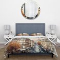 thumbnail image 3 of Designart "Paris, France in Watercolors I" City Paris Bedding Covert Set - Paris Beige Cityscapes Bed Set With 1 Sham, 3 of 6