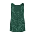 thumbnail image 5 of XIAfhje Women Sparkly Sequin Sleeveless Tops Summer Scoop Neck Tank Tops Slim Fit Shimmer Vest Night Club Party Performance Costume, 5 of 6
