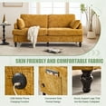 thumbnail image 6 of 68.9" Sofa Couch,Modern 2 Seater Upholstered Loveseat Sofa Couch with LED light&USB for Living Room,Bedroom,Mustard yellow, 6 of 8