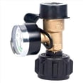 thumbnail image 1 of 2 Pack Manomètre de Réservoir de Propane avec Connexion, Valve de Pression 5-100 LB, Instrument de Test de Pression de Réservoir de Propane, 2 * Adaptateur de Réservoir de Propane, Noir & Or, 1 of 10