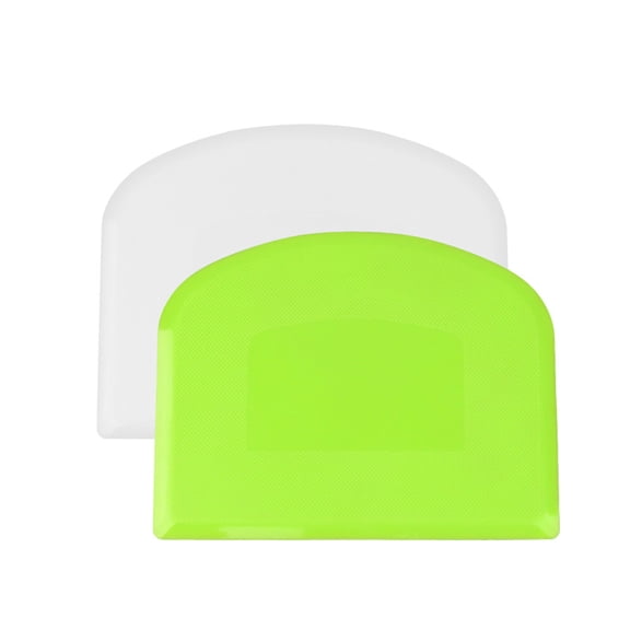 Multi - Purpose Dough & Bowl Scraper Set – 2 Pack Food - Grade Plastic Baking Tools, Curved & Straight Edge Design, for Dough Cutting, Batter Scraping, Cream Smoothing