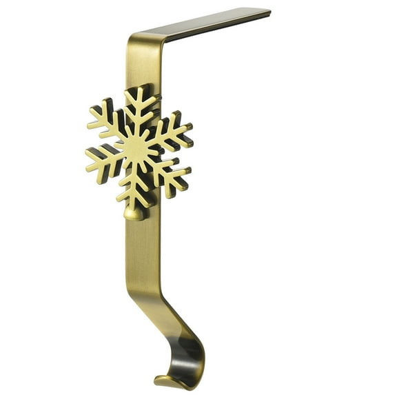 Christmas Stocking Holder for Mantel , Shiny Bronze Metal Christmas Stocking Holder for Fireplace Mantle ,Christmas Decorations