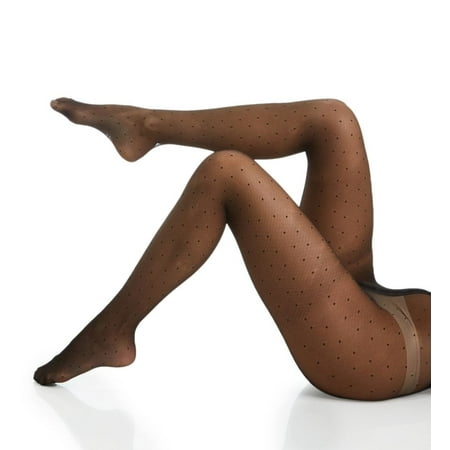 Dotted Tights - Women's Hanes HFT024 Fashion Dot with Backseam Tights