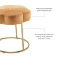 thumbnail image 3 of Linon Siena Metal Upholstered Accent Vanity Stool in Orange, 3 of 13