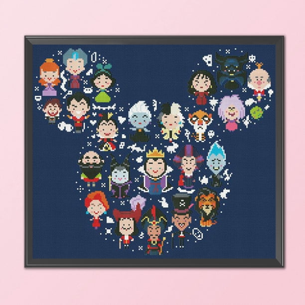 Cuadros Decorativos Ndcxsfigh Figuras de dibujos animados Punto de cruz completo 11 ct
