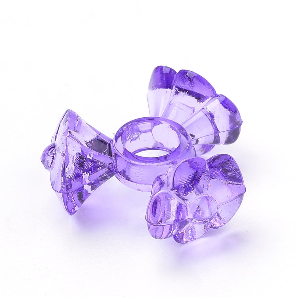 500gs Transparent Acrylic Beads Flower Mixed color 19x20x10mm Hole: 5.2mm about 540pcs/500g