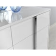 thumbnail image 5 of Roma 6-drawer double Dresser with Mirror in Gloss White, 5 of 5