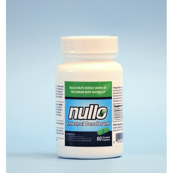Nullo Internal Deodorant with Chlorophyllin Copper Complex 100 mg, 60 Count