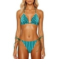 thumbnail image 3 of Swimsuits Women Sling Trendy Print Summer Casual Separates Tankini Dark Green Women's Swimwear M, 3 of 5