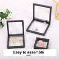 thumbnail image 2 of 10 PCS Transparent PE 3D Jewelry Frames Display Box Stand Coin Storage Films Bracelets Rings Necklaces Container Cases, 2 of 10
