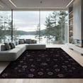 thumbnail image 2 of ODIKA 8'x10' Washable Area Rug Gothic Pointed Pink Motif Ornate Detail Purple Flower Vinyl Witchy for Dining Room, Large Office, Lounge, Non-Slip Chair-Friendly Mat, 2 of 7