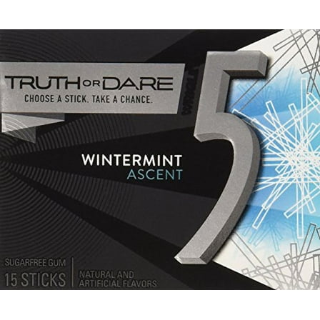 Wrigley's 5 Sugarfree Wintermint Ascent Gum (Pack of 3)